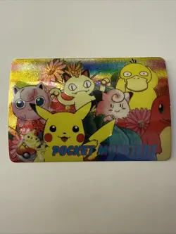 Pokemon Vintage Pocket Monsters Vending HOLO Prism Sticker 1999 Bandai Nintendo - Image 1