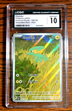 Electrike Illustration Rare #196 - CGC GEM MINT 10 - Destined Rivals - Pokemon - Image 1