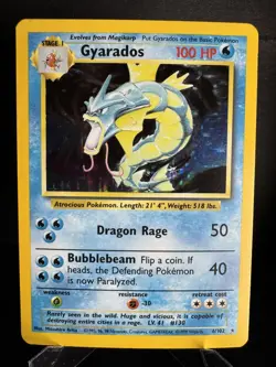 Pokemon TCG Gyarados 006/102 Base Set Holo - Image 1