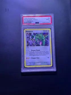 2005 Pokemon Ex Emerald #9 Rayquaza Holo PSA 9 MINT - Image 1