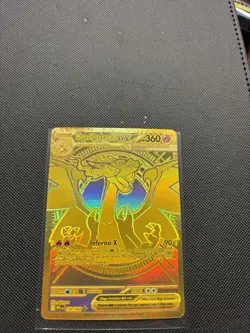 Pokemon TCG Mega Charizard X EX Full Art Foil Gold 130/094 2016 - Image 1