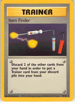 Item Finder 74/102 Rare Base Set Pokemon NM - Image 1