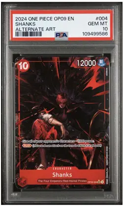 2024 One Piece Shanks Emperors In The New World Alt Art OP09 PSA 10 English SR* - Image 1