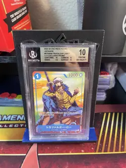 One Piece BGS 10 Trafalgar Law Japanese 7-11 Promo ST03-008 - Image 1