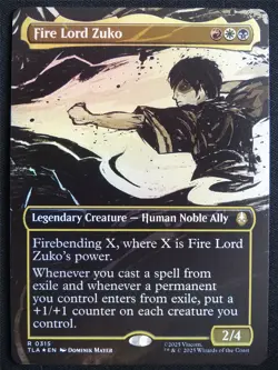 Fire Lord Zuko Borderless Foil - TLA - Mtg Card #1YK - Image 1