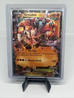 Pokemon TCG XY Primal Clash Groudon EX Ultra Rare Holofoil Card 85/160 - NM - Image 3