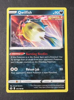 Pokemon Chilling Reign Qwilfish Common Card 101/198 NM - Image 1