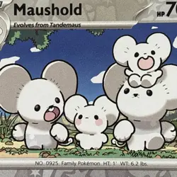 Maushold Tandemaus Bundle Incl Shiny Holo Rare - Paldean Fates Pokemon Card MINT - Image 3
