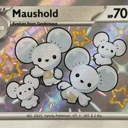 Maushold Tandemaus Bundle Incl Shiny Holo Rare - Paldean Fates Pokemon Card MINT - Image 4