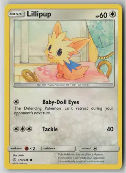 Lillipup 174/236 Pokemon Cosmic Eclipse Common Near Mint Card (NM) 1 - Image 1
