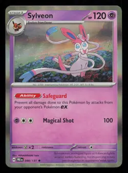 Sylveon 040/131 Pokemon Prismatic Evolutions Rare Near Mint Holo Card NM - Image 1