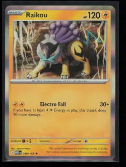 Raikou 048/132 Pokemon Mega Evolution Rare Near Mint Holo Card NM - Image 1