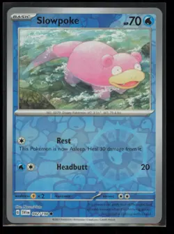 Slowpoke 042/198 Pokemon Scarlet & Violet Common Near Mint Reverse Holo Card - Image 1