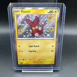 Pawmi - 142/091 - Paldean Fates - Pokemon TCG Card Rare Baby Shiny NM - Image 1