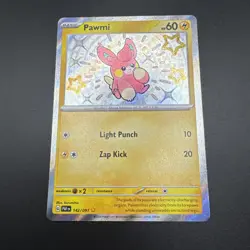 Pawmi - 142/091 - Paldean Fates - Pokemon TCG Card Rare Baby Shiny NM - Image 2
