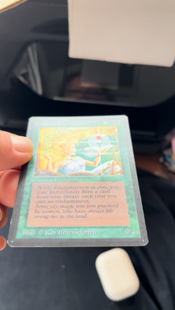Magic the Gathering Verduran Enchantress Beta NM - Image 2