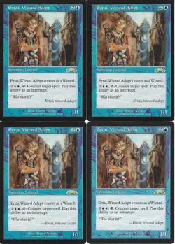 MTG: ERTAI, WIZARD ADEPT Exodus RARE; played, Great condition x4 - Image 1