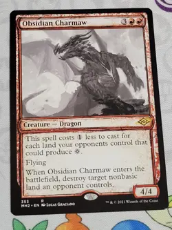 C2846 MAGIC MTG MODERN HORIZONS 2 OBSIDIAN CHARMAW #353 SHOWCASE NM RARE - Image 1