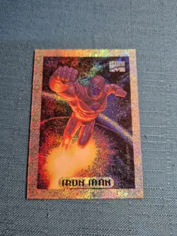 1994 Marvel Masterpieces Iron Man Limited Edition Holofoil 5 of 10 Great Condish - Image 1