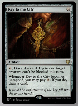 Key to the City 248 Non Foil Rare Commanders 2021 MTG Near Mint - Image 1