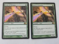 2x MTG Magic the Gathering Birds of Paradise M10 M11 - Image 1