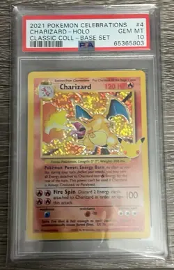 2021 POKEMON CELEBRATIONS CHARIZARD-HOLO card #4 - PSA 10 - Image 1