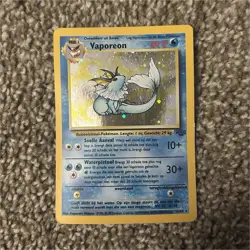 Pokemon Vaporeon 12/64 Jungle Holo Rare 80 HP Dutch Aqua 1999 Card - Image 1