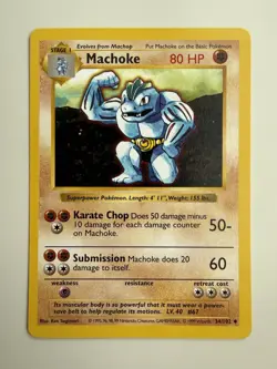 Pokemon TCG - Machoke 34/102 Base Set Shadowless - Image 1