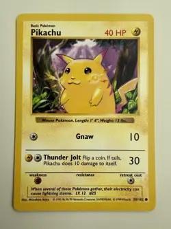 Pokemon TCG - Pikachu 58/102 Base Set Shadowless - Image 1