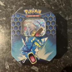 Gyarados GX Tin Hidden Fates Pokemon TCG, New and Sealed - Image 1