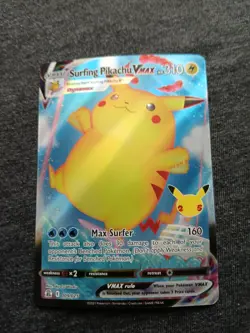 Pokemon TCG Surfing Pikachu VMAX 009/025 Celebrations Full Art Ultra Rare NM - Image 2