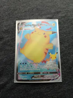 Pokemon TCG Surfing Pikachu VMAX 009/025 Celebrations Full Art Ultra Rare NM - Image 4