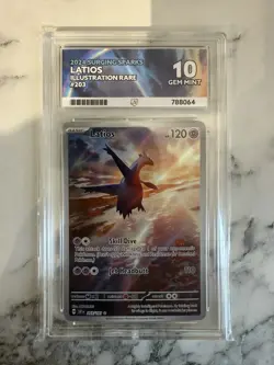 Pokemon TCG Latios 203/191 Surging Sparks Illustration Rare Ace Graded 10 - Image 1
