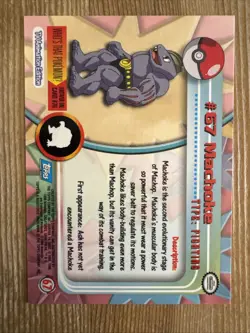 Machoke #67 Topps Series 1 Non-Holo Blue Logo Pokemon TCG NM - Image 2