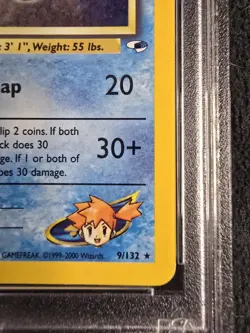 2000 POKEMON GYM HEROES #9 MISTY'S SEADRA HOLO PSA 6 - Image 4