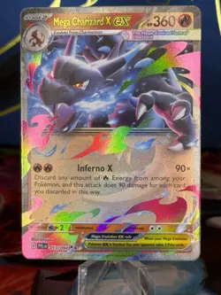 Pokemon TCG Mega Charizard X EX Me02 Phantasmal Flames 013/094 Holo Double Rare - Image 1