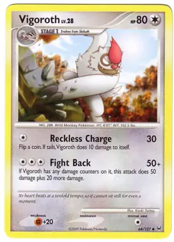 POKEMON • Vigoroth Lv.28 • PLATINUM 64/127 - Image 1