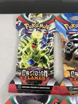 Pokemon TCG Obsidian Flames Sleeved Booster Pack ART SET *4 packs* - Image 2