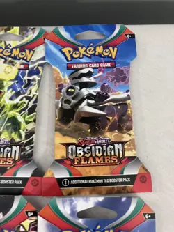 Pokemon TCG Obsidian Flames Sleeved Booster Pack ART SET *4 packs* - Image 5