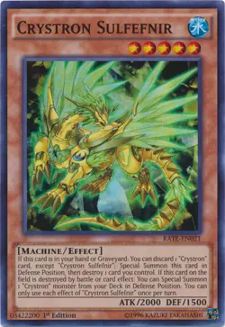 Yugioh! LP Crystron Sulfefnir - RATE-EN021 - Super Rare - 1st Edition Lightly Pl - Image 1