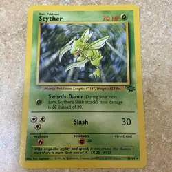 Pokemon Scyther TCG Jungle Non-Holo Rare Card 26/64 NM - Image 1