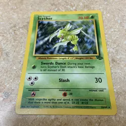 Pokemon Scyther TCG Jungle Non-Holo Rare Card 26/64 NM - Image 2