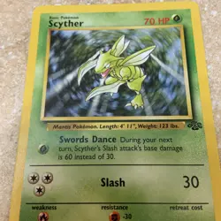 Pokemon Scyther TCG Jungle Non-Holo Rare Card 26/64 NM - Image 5