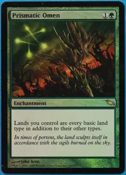 Prismatic Omen FOIL Shadowmoor PLD Green Rare MAGIC CARD (ID# 493764) ABUGames - Image 1