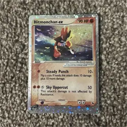 Pokemon Hitmonchan ex 98/109 EX Ruby & Sapphire 90 HP Holo EX English Card - Image 1
