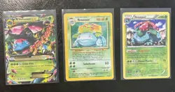 Lot Of 3 Venusaur Holo Pokemon Cards Including Base Set 15/102 MP/HP - Image 1