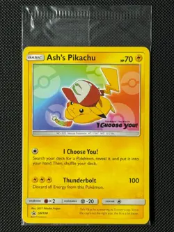 Pokemon Cards Ash's Pikachu SM108 SEALED SM Black Star Promos Promo - Image 1
