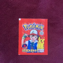 Pokemon Topps Merlin Collections 1999 Sticker Pack Series 1 Sealed 6 Stickers - Image 1