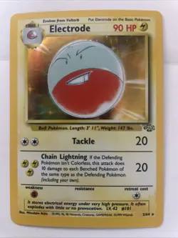 Pokemon TCG Electrode Jungle 2/64 Holo Unlimited Holo Rare - Image 1