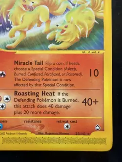 Pokemon Ninetales 25/147 Aquapolis E-Reader Non Holo (NM) - Image 5